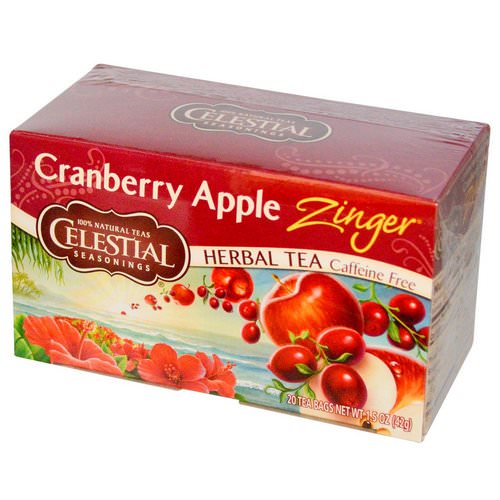 Celestial Seasonings, Herbal Tea, Cranberry Apple Zinger, Caffeine Free, 20 Tea Bags, 1.5 oz (42 g) Review