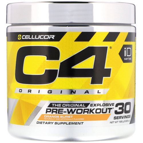 Cellucor, C4 Original Explosive, Pre-Workout, Orange Burst, 6.88 oz (195 g) Review