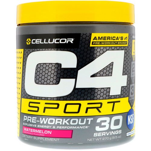 Cellucor, C4 Sport, Pre-Workout, Watermelon, 9.5 oz (270 g) Review
