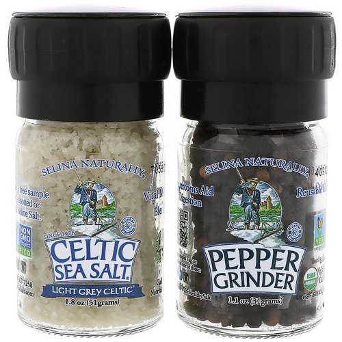 Celtic Sea Salt, Mini Mixed Grinder Set, Light Grey Celtic Salt & Pepper Grinder, 2.9 oz (82 g) Review