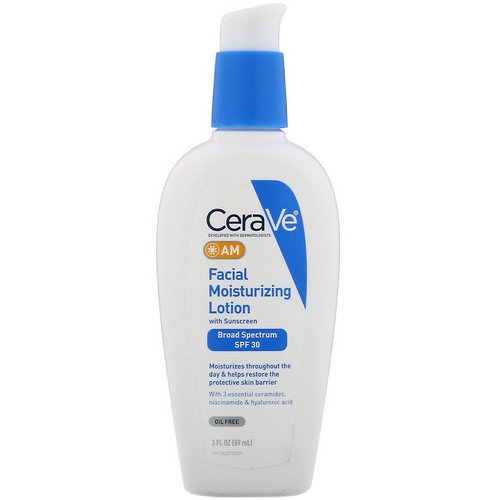 CeraVe, AM Facial Moisturizing Lotion with Sunscreen, SPF 30, 3 fl oz (89 ml) Review