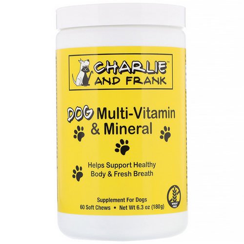 Charlie & Frank, Dog Multi-Vitamin & Mineral, Supports Fresh Breath, 60 Soft Chews Review