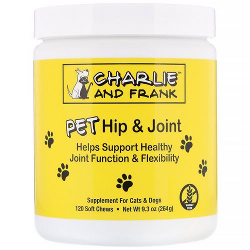 Charlie & Frank, PET Hip & Joint, For Cats & Dogs, 120 Soft Chews Review