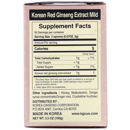 人參, 順勢療法: Cheong Kwan Jang, Korean Red Ginseng Extract Mild, 3.5 oz (100 g)