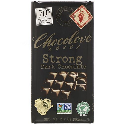 Chocolove, Strong Dark Chocolate, 3.2 oz (90 g) Review
