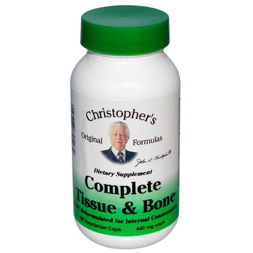 Christopher's Original Formulas, Complete Tissue & Bone, 440 mg Each, 100 Veggie Caps Review