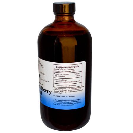 山楂, 順勢療法: Christopher's Original Formulas, Hawthorn Berry Heart Syrup, 16 fl oz (472 ml)