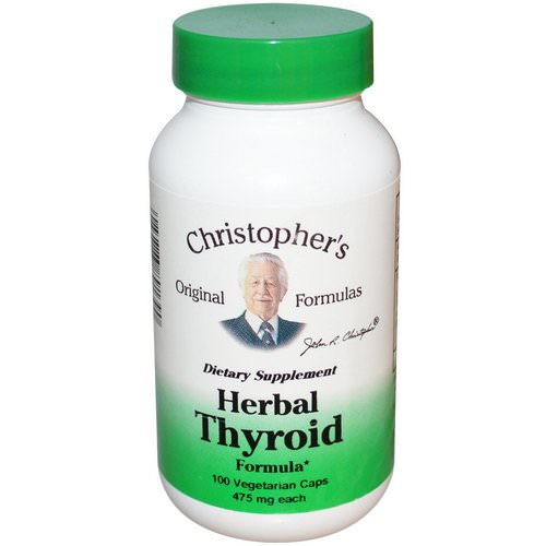 Christopher's Original Formulas, Herbal Thyroid Formula, 475 mg, 100 Veggie Caps Review