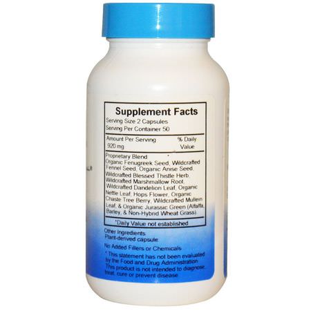 婦女健康, 補品: Christopher's Original Formulas, Lactation Formula, 460 mg, 100 Veggie Caps
