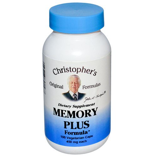 Christopher's Original Formulas, Memory Plus Formula, 450 mg, 100 Veggie Caps Review