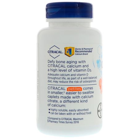 Citracal Calcium Plus Vitamin D - 鈣加維生素D, 鈣, 礦物質, 補品
