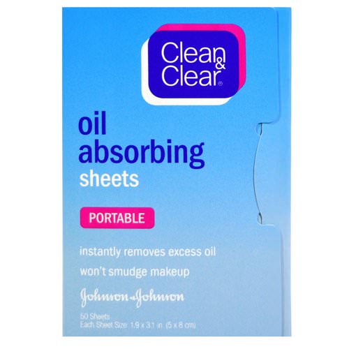 Clean & Clear, Oil Absorbing Sheets, Portable, 50 Sheets Review