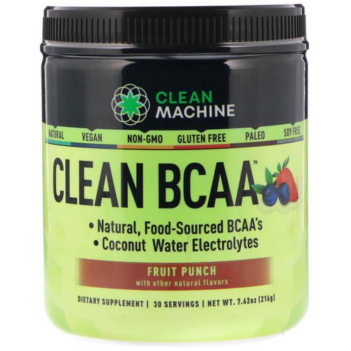 CLEAN MACHINE, Clean BCAA, Fruit Punch, 7.62 oz (216 g) Review
