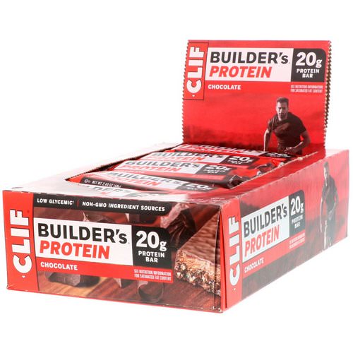 Clif Bar, Builder's Protein Bar, Chocolate, 12 Bars, 2.40 oz (68 g) Each Review