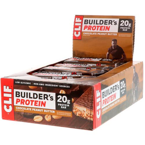 Clif Bar, Builder's Protein Bar, Chocolate Peanut Butter, 12 Bars, 2.4 oz (68 g) Each Review
