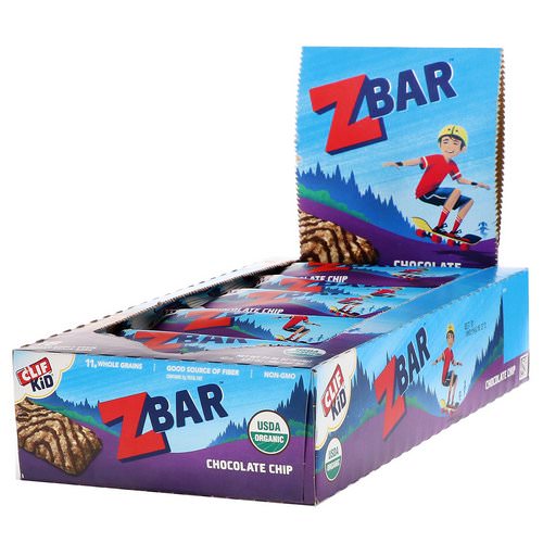 Clif Bar, Clif Kid, Organic Z Bar, Chocolate Chip, 18 Bars, 1.27 oz (36 g) Each Review
