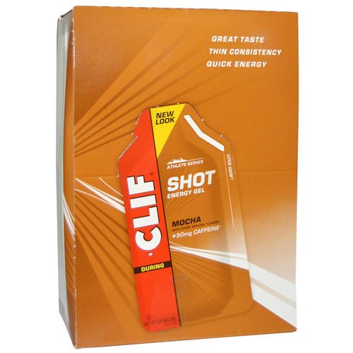 Clif Bar, Clif Shot Energy Gel, Mocha, +50 mg Caffeine, 24 Packets, 1.20 oz (34 g) Each Review