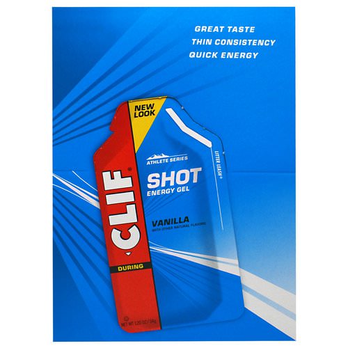 Clif Bar, Clif Shot Energy Gel, Vanilla, 24 Packets, 1.20 oz (34 g) Each Review