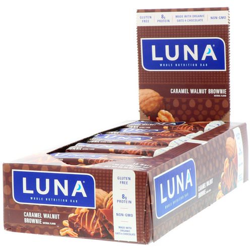 Clif Bar, Luna, Whole Nutrition Bar for Women, Caramel Walnut Brownie, 15 Bars, 1.69 oz (48 g) Each Review