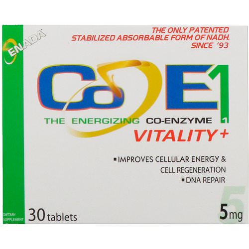 ENADA, The Energizing Co-Enzyme, Vitality+, 5 mg, 30 Tablets Review
