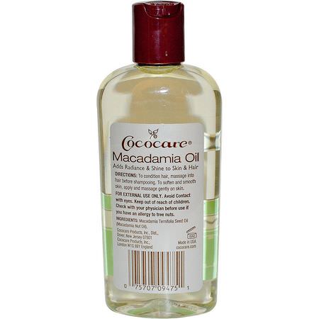 頭皮護理, 頭髮護理: Cococare, Macadamia Oil, 4 fl oz (118 ml)