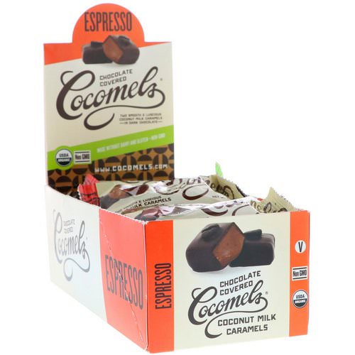 Cocomels, Organic, Chocolate Covered Coconut Milk Caramels, Espresso, 15 Units, 1 oz (28 g) Each Review