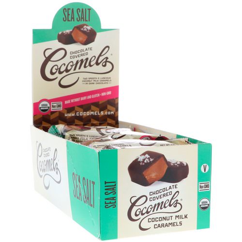 Cocomels, Organic, Chocolate Covered Coconut Milk Caramels, Sea Salt, 15 Units, 1 oz (28 g) Each Review