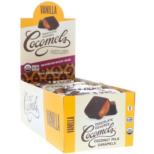 Cocomels, Organic, Chocolate Covered Coconut Milk Caramels, Vanilla, 15 Units, 1 oz (28 g) Each Review