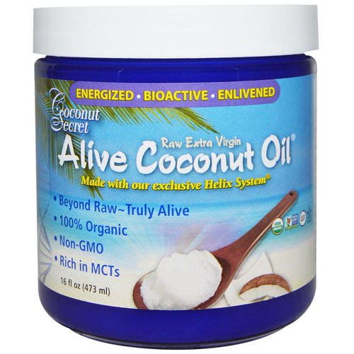 Coconut Secret, Organic Alive Coconut Oil, Raw Extra Virgin, 16 fl oz (473 ml) Review