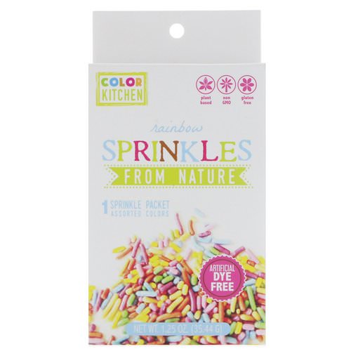ColorKitchen, Rainbow, Sprinkles From Nature, Rainbow Sprinkles, 1.25 oz (35.44 g) Review