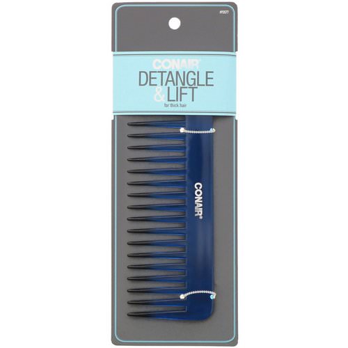 Conair, Detangle & Lift Wide-Tooth Comb, For Thick Hair, 1 Comb Review
