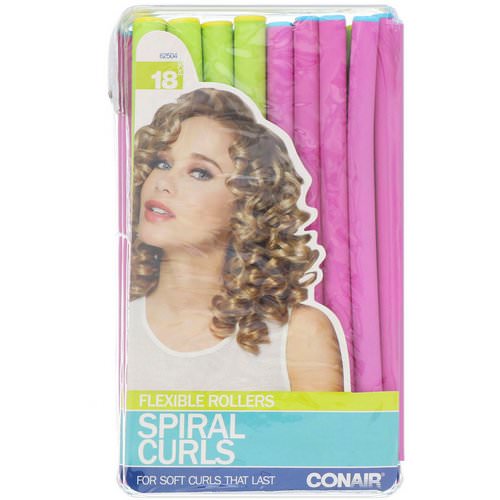 Conair, Flexible Rollers, Spiral Curls, 18 Pieces Review