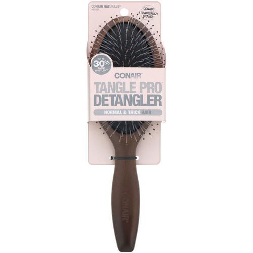 Conair, Tangle Pro Detangler, Normal & Thick Hair, Wood Cushion Hair Brush, 1 Brush Review