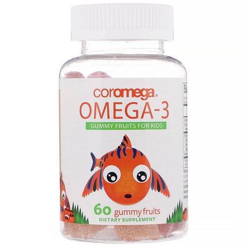 Coromega, Omega-3, Gummy Fruits for Kids, Orange, Lemon, Strawberry, 60 Gummy Fruits Review
