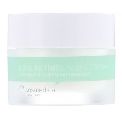 Cosmedica Skincare, 2.5% Retinol Night Cream, Overnight Resurfacing Treatment, 1.76 oz (50 g) Review