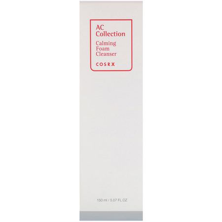 K美容潔面乳, 磨砂膏: Cosrx, AC Collection, Calming Foam Cleanser, 5.07 fl oz (150 ml)