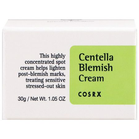 瑕疵, 粉刺: Cosrx, Centella Blemish Cream, 1.05 oz (30 g)