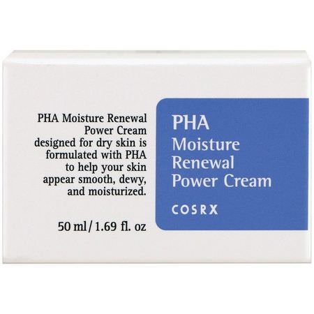 K-美容保濕霜, 乳霜: Cosrx, PHA Moisture Renewal Power Cream, 1.69 fl oz (50 ml)