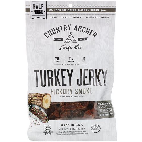 Country Archer Jerky, Turkey Jerky, Hickory Smoke, 8 oz (227 g) Review