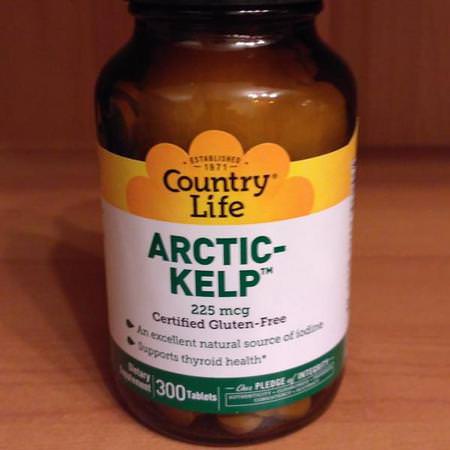 Country Life, Arctic-Kelp, 225 mcg, 300 Tablets