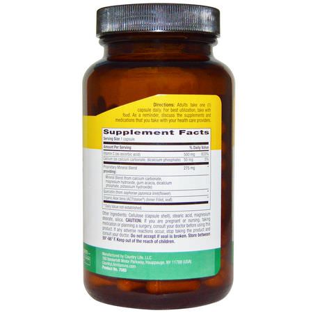 流感, 咳嗽: Country Life, Buffer-C, pH Controlled, 500 mg, 120 Veggie Caps