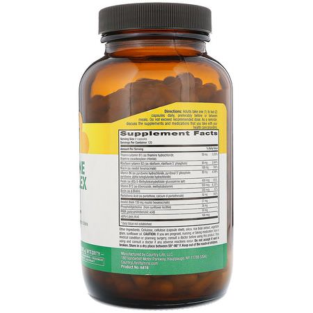 維生素B複合物, 維生素B: Country Life, Coenzyme B-Complex Caps, 240 Vegan Capsules