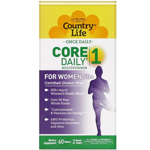 Country Life, Core Daily-1 Multivitamin, Women 50+, 60 Tablets Review
