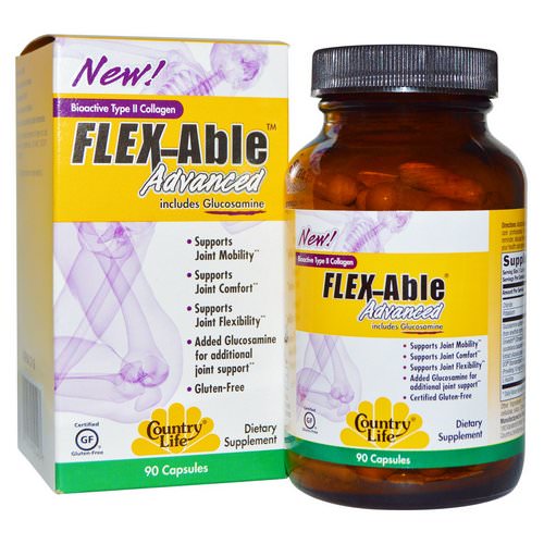 Country Life, Flex Able Advanced, Includes Glucosamine, Bioactive Type II Collagen, 90 Capsules Review