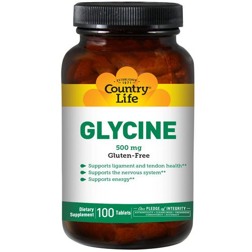 Country Life, Glycine, 500 mg, 100 Tablets Review