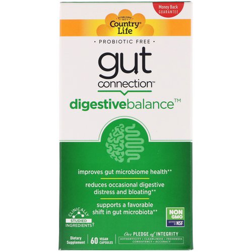 Country Life, Gut Connection, Digestive Balance, 60 Vegan Capsules Review