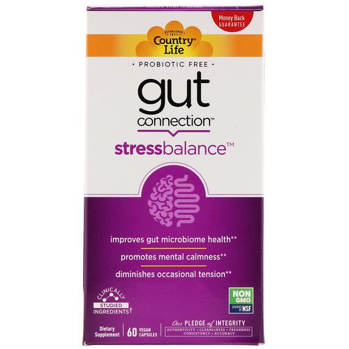 Country Life, Gut Connection, Stress Balance, 60 Vegan Capsules Review