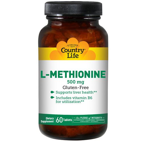 Country Life, L-Methionine, 500 mg, 60 Tablets Review