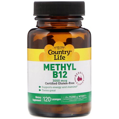 Country Life, Methyl B12, Berry Flavor, 3,000 mcg, 120 Lozenges Review