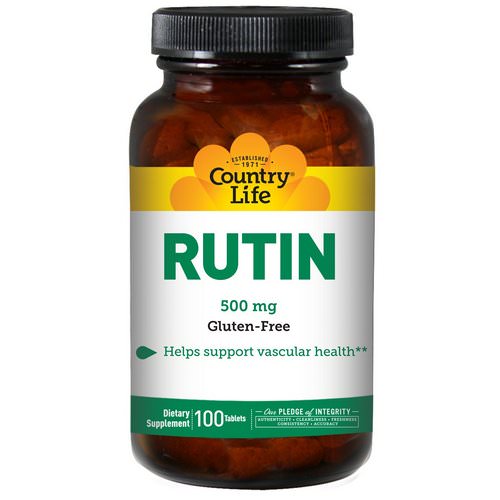 Country Life, Rutin, 500 mg, 100 Tablets Review